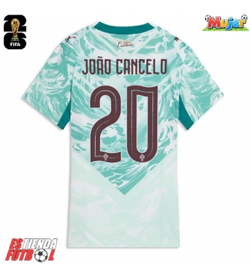 Portugal Joao Cancelo #20 Segunda Equipación Mujer Mundial 2026 Manga Corta